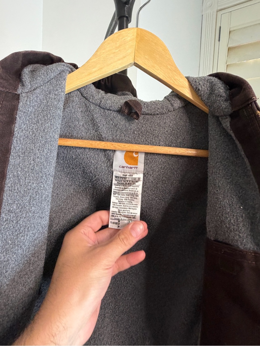 Carhartt Kids Brown Hooded Work Jacket - Picture 6 of 8